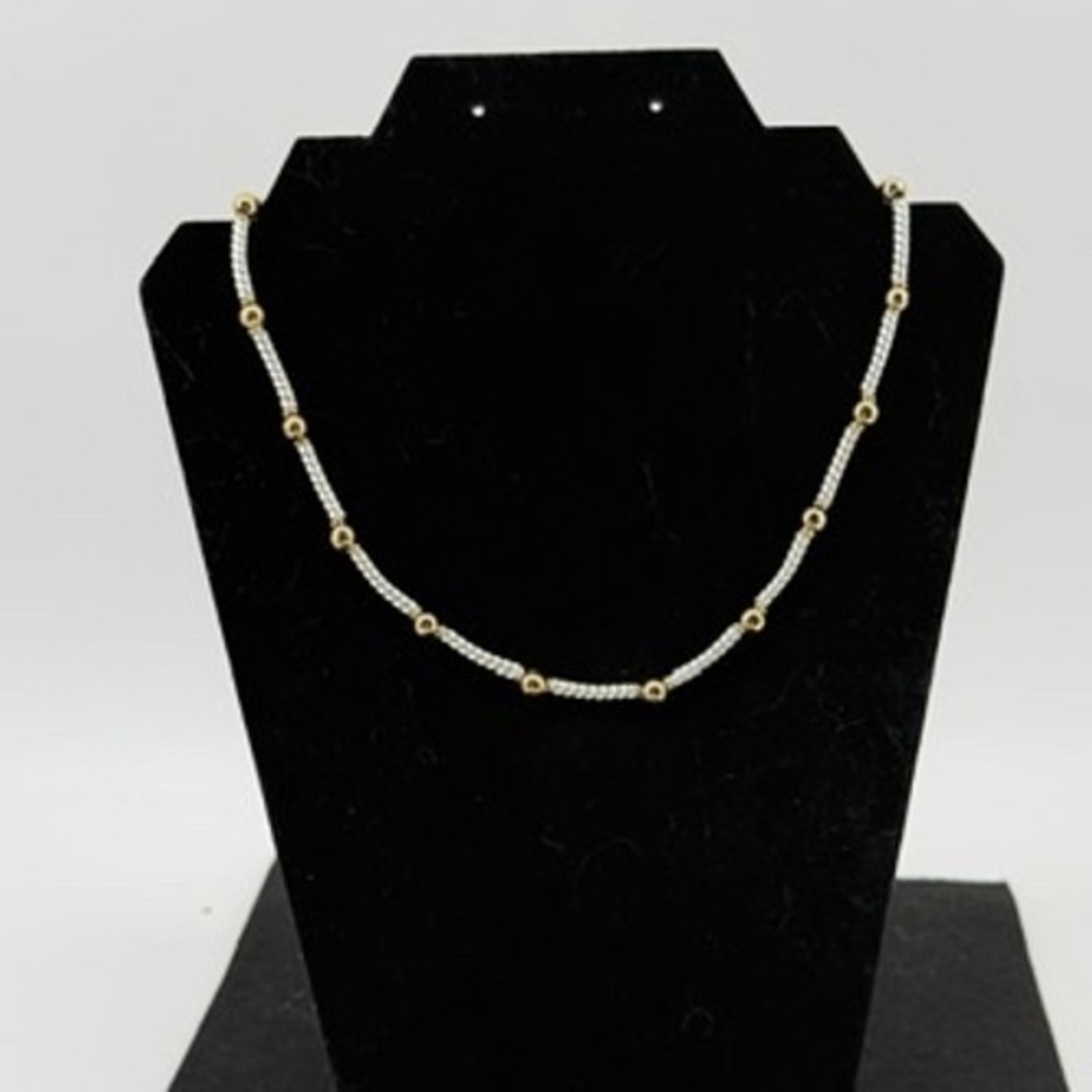 Napier Gold Silver Tone‎ Beaded Necklace Costume Jewelry Fashion Accessory
